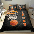 Ohaprints-Quilt-Bed-Set-Pillowcase-Basketball-Ball-3D-Print-Player-Fan-Gift-Black-Custom-Personalized-Name-Number-Blanket-Bedspread-Bedding-1638-Double (70'' x 80'')