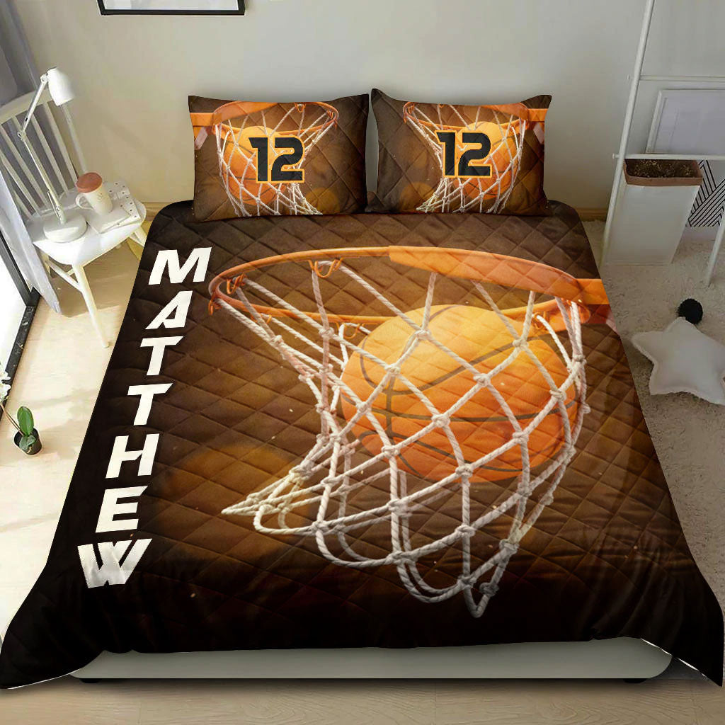 Ohaprints-Quilt-Bed-Set-Pillowcase-Basketball-Ball-Player-Fan-Gift-Idea-Orange-Custom-Personalized-Name-Number-Blanket-Bedspread-Bedding-466-Double (70'' x 80'')