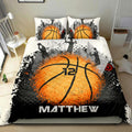 Ohaprints-Quilt-Bed-Set-Pillowcase-Basketball-Ball-Black-Dot-Pattern-Player-Fan-Custom-Personalized-Name-Number-Blanket-Bedspread-Bedding-1056-Double (70'' x 80'')