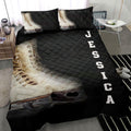 Ohaprints-Quilt-Bed-Set-Pillowcase-Ice-Skating-Shoe-Skater-Player-Fan-Gift-Idea-Black-Custom-Personalized-Name-Blanket-Bedspread-Bedding-1057-Throw (55'' x 60'')