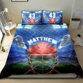 Ohaprints-Quilt-Bed-Set-Pillowcase-Lacrosse-Helmet-Stadium-Player-Fan-Gift-Blue-Custom-Personalized-Name-Number-Blanket-Bedspread-Bedding-2161-Double (70'' x 80'')