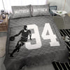 Ohaprints-Quilt-Bed-Set-Pillowcase-Basketball-Boy-Grey-Player-Fan-Dot-Pattern-Custom-Personalized-Name-Number-Blanket-Bedspread-Bedding-2819-Throw (55&#39;&#39; x 60&#39;&#39;)