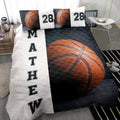 Ohaprints-Quilt-Bed-Set-Pillowcase-Basketball-Ball-3D-Player-Fan-Gift-Black-Beige-Custom-Personalized-Name-Number-Blanket-Bedspread-Bedding-2755-Throw (55'' x 60'')