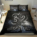 Ohaprints-Quilt-Bed-Set-Pillowcase-Softball-Fog-Batter-Player-Fan-Gift-Idea-Black-Custom-Personalized-Name-Number-Blanket-Bedspread-Bedding-405-Double (70'' x 80'')