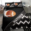 Ohaprints-Quilt-Bed-Set-Pillowcase-Football-Ball-Smoke-Zig-Zag-Player-Fan-Gift-Black-Custom-Personalized-Name-Blanket-Bedspread-Bedding-471-Throw (55&#39;&#39; x 60&#39;&#39;)