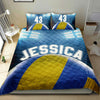 Ohaprints-Quilt-Bed-Set-Pillowcase-Volleyball-Ball-Stadium-Player-Fan-Gift-Blue-Custom-Personalized-Name-Number-Blanket-Bedspread-Bedding-406-Double (70&#39;&#39; x 80&#39;&#39;)