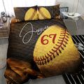 Ohaprints-Quilt-Bed-Set-Pillowcase-Softball-Glove-Ball-Vintage-Player-Fan-Gift-Custom-Personalized-Name-Number-Blanket-Bedspread-Bedding-1646-Throw (55'' x 60'')