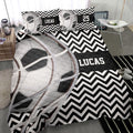 Ohaprints-Quilt-Bed-Set-Pillowcase-Soccer-Ball-Zigzag-Player-Fan-Gift-Black-White-Custom-Personalized-Name-Number-Blanket-Bedspread-Bedding-1580-Throw (55'' x 60'')