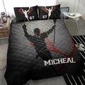 Ohaprints-Quilt-Bed-Set-Pillowcase-Lacrosse-Champion-Winner-Grey-Player-Fan-Gift-Custom-Personalized-Name-Number-Blanket-Bedspread-Bedding-2233-Throw (55'' x 60'')