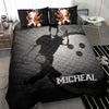 Ohaprints-Quilt-Bed-Set-Pillowcase-Bowling-Boy-Men-Grey-Black-Player-Fan-Gift-Idea-Custom-Personalized-Name-Blanket-Bedspread-Bedding-2827-Throw (55&#39;&#39; x 60&#39;&#39;)