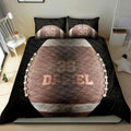 Ohaprints-Quilt-Bed-Set-Pillowcase-Football-Ball-Dark-3D-Player-Fan-Gift-Black-Custom-Personalized-Name-Number-Blanket-Bedspread-Bedding-1066-Double (70'' x 80'')