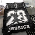 Ohaprints-Quilt-Bed-Set-Pillowcase-Softball-Girl-Pitcher-Black-Camo-Player-Fan-Custom-Personalized-Name-Number-Blanket-Bedspread-Bedding-410-Throw (55'' x 60'')
