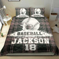 Ohaprints-Quilt-Bed-Set-Pillowcase-Baseball-Ball-Pitcher-Checkered-Player-Fan-Custom-Personalized-Name-Number-Blanket-Bedspread-Bedding-1585-Double (70'' x 80'')