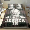 Ohaprints-Quilt-Bed-Set-Pillowcase-Softball-Ball-Batter-Checkered-Player-Fan-Gift-Custom-Personalized-Name-Number-Blanket-Bedspread-Bedding-2764-Double (70&#39;&#39; x 80&#39;&#39;)