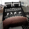 Ohaprints-Quilt-Bed-Set-Pillowcase-Football-Doodle-Player-Fan-Gift-Idea-Black-Custom-Personalized-Name-Number-Blanket-Bedspread-Bedding-2765-Throw (55&#39;&#39; x 60&#39;&#39;)