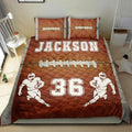 Ohaprints-Quilt-Bed-Set-Pillowcase-Football-Ball-Boy-Player-Fan-Gift-Idea-Brown-Custom-Personalized-Name-Number-Blanket-Bedspread-Bedding-2173-Double (70'' x 80'')