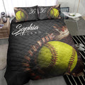 Ohaprints-Quilt-Bed-Set-Pillowcase-Softball-Vintage-Ball-Glove-Player-Fan-Gift-Custom-Personalized-Name-Number-Blanket-Bedspread-Bedding-2767-Throw (55'' x 60'')