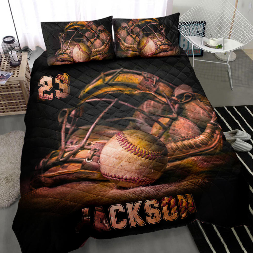 Ohaprints-Quilt-Bed-Set-Pillowcase-Baseball-Ball-Helmet-Vintage-Player-Fan-Unique-Custom-Personalized-Name-Number-Blanket-Bedspread-Bedding-1589-Throw (55'' x 60'')