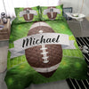 Ohaprints-Quilt-Bed-Set-Pillowcase-Football-Ball-Green-Player-Fan-Unique-Gift-Custom-Personalized-Name-Number-Blanket-Bedspread-Bedding-418-Throw (55&#39;&#39; x 60&#39;&#39;)