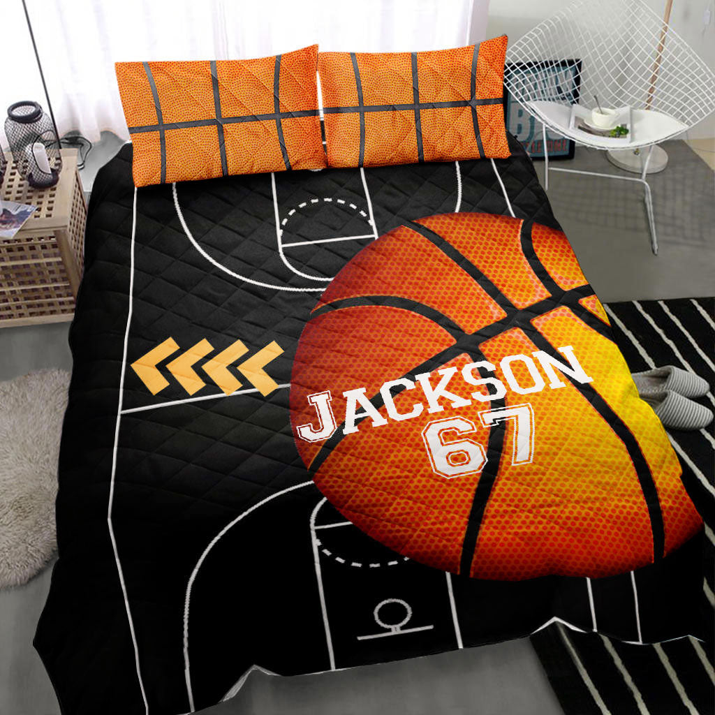 Ohaprints-Quilt-Bed-Set-Pillowcase-Basketball-Ball-Field-Player-Fan-Gift-Idea-Custom-Personalized-Name-Number-Blanket-Bedspread-Bedding-480-Throw (55'' x 60'')