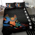 Ohaprints-Quilt-Bed-Set-Pillowcase-Running-Trainer-Shoes-Fan-Gift-Idea-Black-Custom-Personalized-Name-Number-Blanket-Bedspread-Bedding-2772-Throw (55'' x 60'')