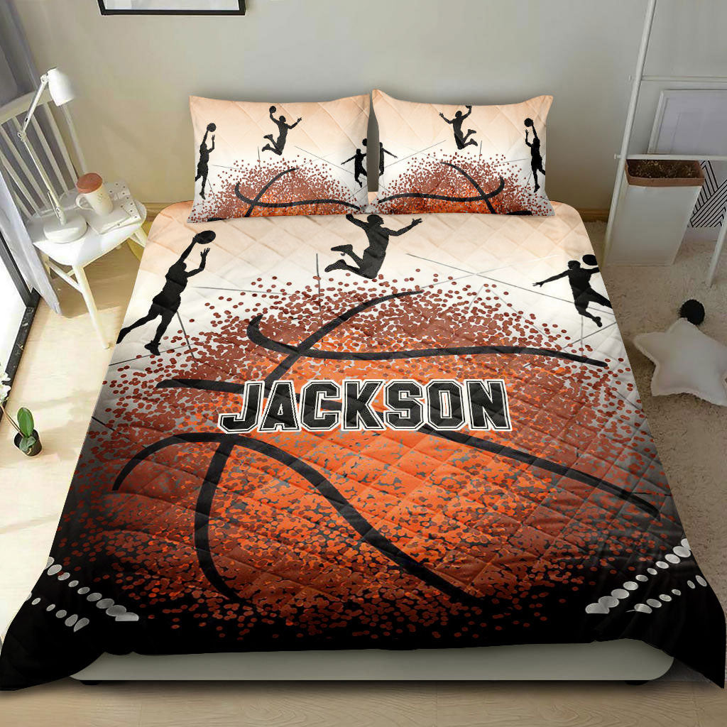 Ohaprints-Quilt-Bed-Set-Pillowcase-Basketball-Ball-Player-Posing-Fan-Gift-Idea-Custom-Personalized-Name-Number-Blanket-Bedspread-Bedding-2180-Throw (55'' x 60'')
