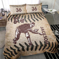 Ohaprints-Quilt-Bed-Set-Pillowcase-Baseball-Catcher-Beige-Player-Fan-Gift-Vintage-Custom-Personalized-Name-Number-Blanket-Bedspread-Bedding-1015-Throw (55'' x 60'')