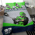 Ohaprints-Quilt-Bed-Set-Pillowcase-Lacrosse-Boy-Player-Fan-Gift-Idea-Green-Grey-Custom-Personalized-Name-Number-Blanket-Bedspread-Bedding-1655-Throw (55'' x 60'')