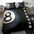 Ohaprints-Quilt-Bed-Set-Pillowcase-Pool-Ball-Billiard-Player-Fan-Gift-Idea-Black-Custom-Personalized-Name-Number-Blanket-Bedspread-Bedding-2240-Throw (55'' x 60'')