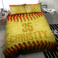 Ohaprints-Quilt-Bed-Set-Pillowcase-Softball-Texture-Yellow-Player-Fan-Gift-Idea-Custom-Personalized-Name-Number-Blanket-Bedspread-Bedding-2182-Throw (55'' x 60'')