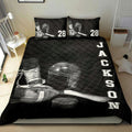 Ohaprints-Quilt-Bed-Set-Pillowcase-Hockey-Stuff-Player-Fan-Gift-Idea-Black-Custom-Personalized-Name-Number-Blanket-Bedspread-Bedding-1074-Double (70'' x 80'')