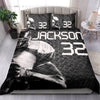 Ohaprints-Quilt-Bed-Set-Pillowcase-Football-Boy-Hexagon-Player-Fan-Gift--Black-Custom-Personalized-Name-Number-Blanket-Bedspread-Bedding-2779-Double (70&#39;&#39; x 80&#39;&#39;)