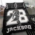 Ohaprints-Quilt-Bed-Set-Pillowcase-Baseball-Boy-Black-Pitcher-Camo-Player-Fan-Custom-Personalized-Name-Number-Blanket-Bedspread-Bedding-428-Throw (55'' x 60'')