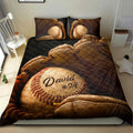 Ohaprints-Quilt-Bed-Set-Pillowcase-Baseball-Glove-Ball-Player-Fan-Gift-Idea-Brown-Custom-Personalized-Name-Number-Blanket-Bedspread-Bedding-1075-Double (70'' x 80'')