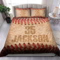 Ohaprints-Quilt-Bed-Set-Pillowcase-Baseball-Texture-Vintage-Brown-Player-Fan-Gift-Custom-Personalized-Name-Number-Blanket-Bedspread-Bedding-1658-Double (70'' x 80'')