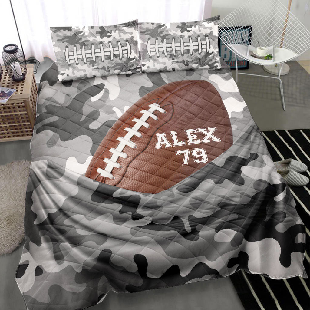 Ohaprints-Quilt-Bed-Set-Pillowcase-Football-Ball-Bag-Grey-Camo-Player-Fan-Gift-Custom-Personalized-Name-Number-Blanket-Bedspread-Bedding-2781-Throw (55'' x 60'')