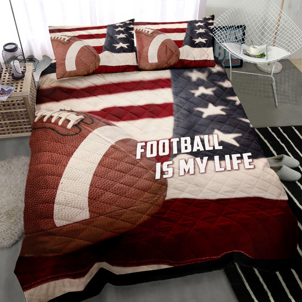 Ohaprints-Quilt-Bed-Set-Pillowcase-America-Football-Is-My-Life-Us-Flag-Player-Fan-Gift-Idea-Blanket-Bedspread-Bedding-430-Throw (55'' x 60'')