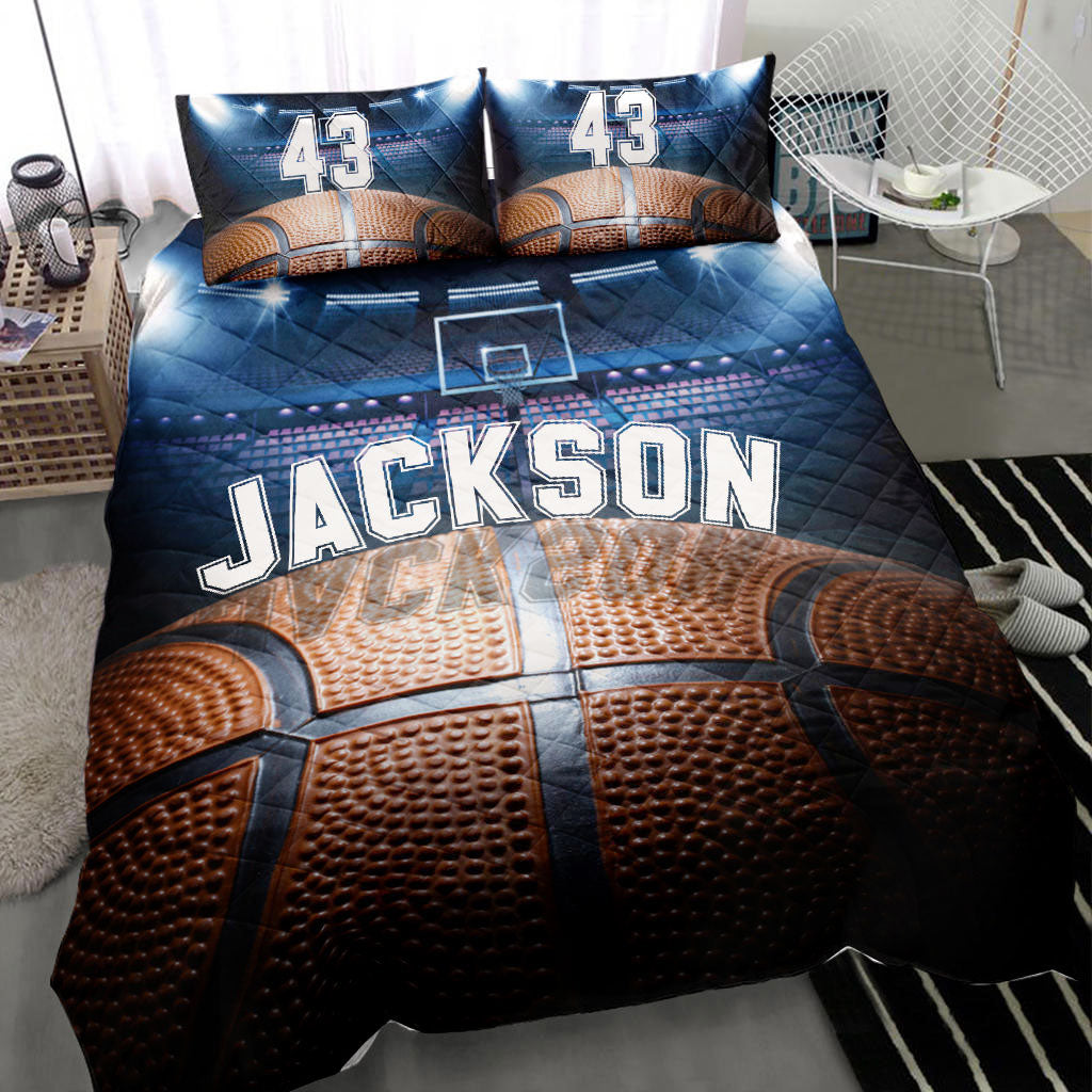 Ohaprints-Quilt-Bed-Set-Pillowcase-Basketball-Ball-Courts-Player-Fan-Gift-Idea-Custom-Personalized-Name-Number-Blanket-Bedspread-Bedding-431-Throw (55'' x 60'')