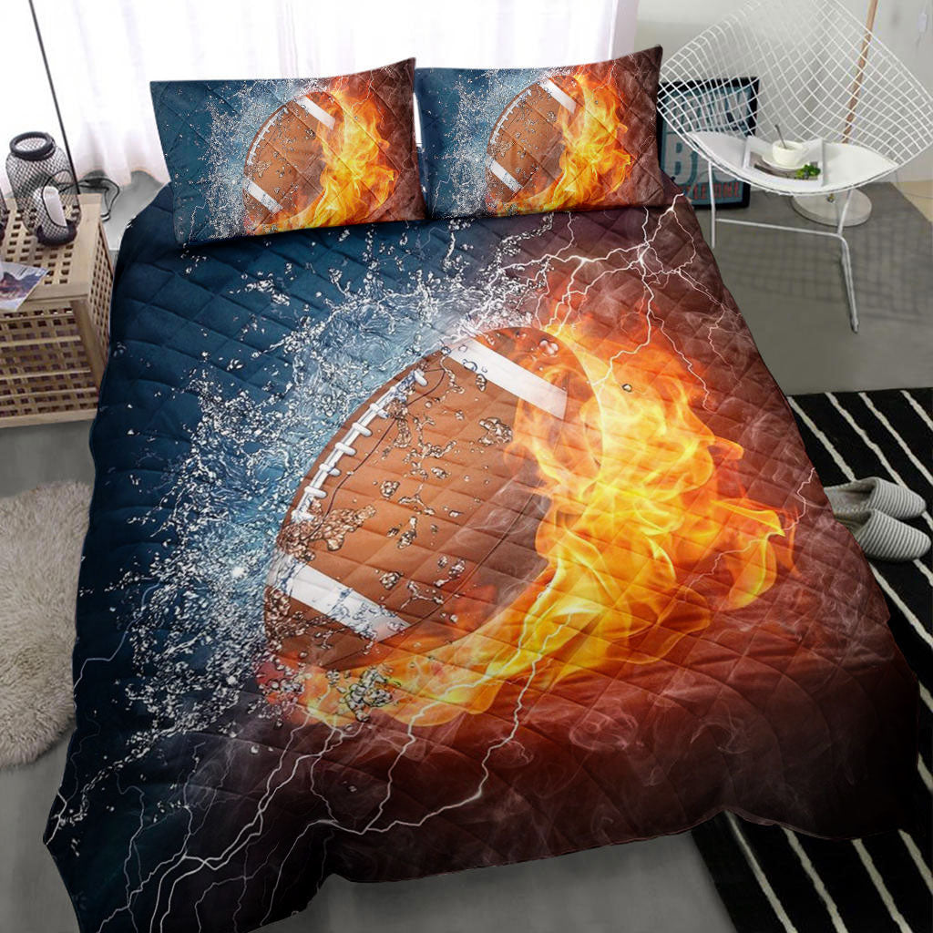 Ohaprints-Quilt-Bed-Set-Pillowcase-America-Football-Ball-Fire-Water-Player-Fan-Gift-Idea-Blanket-Bedspread-Bedding-2189-Throw (55'' x 60'')
