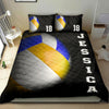 Ohaprints-Quilt-Bed-Set-Pillowcase-Volleyball-Ball-3D-Player-Fan-Unique-Black-Custom-Personalized-Name-Number-Blanket-Bedspread-Bedding-2839-Double (70&#39;&#39; x 80&#39;&#39;)