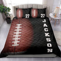 Ohaprints-Quilt-Bed-Set-Pillowcase-Football-Ball-3D-Player-Fan-Unique-Gift-Black-Custom-Personalized-Name-Number-Blanket-Bedspread-Bedding-1078-Double (70'' x 80'')
