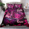 Ohaprints-Quilt-Bed-Set-Pillowcase-Breast-Cancer-Awareness-Faith-Hope-Love-Butterfly-Pink-Flower-Bc-Blanket-Bedspread-Bedding-1607-Double (70'' x 80'')