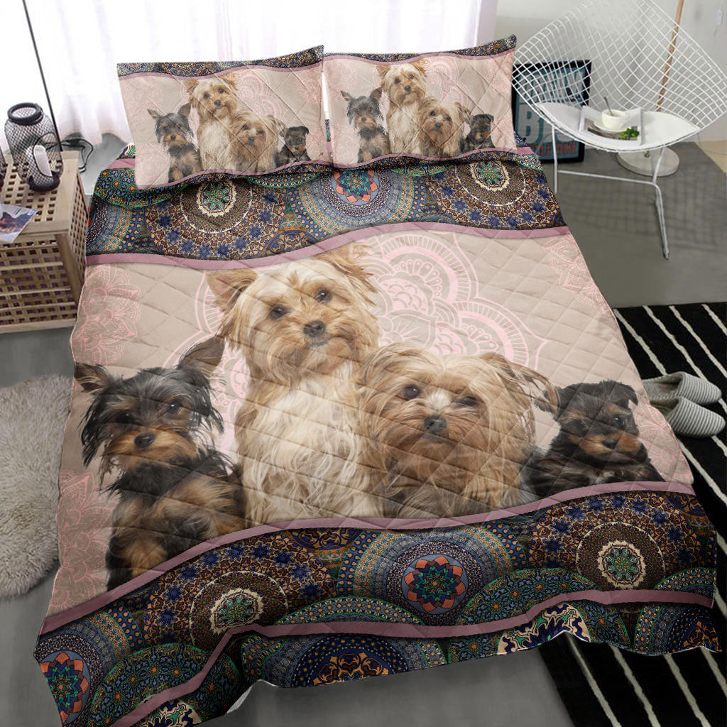 Ohaprints-Quilt-Bed-Set-Pillowcase-Yorkshire-Yorkie-Animal-Pet-Dog-Lover-Mandala-Vintage-Gift-Idea-Blanket-Bedspread-Bedding-1027-Throw (55'' x 60'')