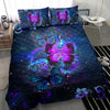 Ohaprints-Quilt-Bed-Set-Pillowcase-Suicide-Prevention-Awareness-Butterfly-Faith-Hope-Love-Flower-Blue-Blanket-Bedspread-Bedding-2788-Throw (55&#39;&#39; x 60&#39;&#39;)