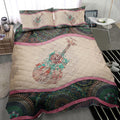 Ohaprints-Quilt-Bed-Set-Pillowcase-Acoustic-Guitar-Mandala-Vintage-Music-Theme-Guitarist-Gift-Idea-Blanket-Bedspread-Bedding-2789-Throw (55'' x 60'')