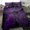 Ohaprints-Quilt-Bed-Set-Pillowcase-Purple-Cat-Mandala-Animal-Pet-Lover-Gif-Idea-For-All-Season-Blanket-Bedspread-Bedding-2201-Throw (55'' x 60'')