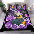 Ohaprints-Quilt-Bed-Set-Pillowcase-Parrot-Sun-Conure-Bird-Lover-Purple-Rose-3D-Gift-Idea-Custom-Personalized-Name-Blanket-Bedspread-Bedding-2797-Throw (55'' x 60'')