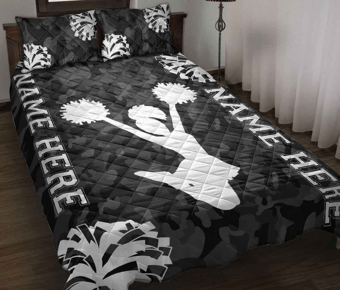 Ohaprints-Quilt-Bed-Set-Pillowcase-Cheerleading-Cheerleader-Girl-Camo-Sports-Fan-Gift-Custom-Personalized-Name-Blanket-Bedspread-Bedding-2381-Throw (55'' x 60'')