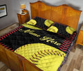 Ohaprints-Quilt-Bed-Set-Pillowcase-Softball-Ball-Pattern-Sports-Lover-Fan-Gift-Custom-Personalized-Name-Number-Blanket-Bedspread-Bedding-2962-Queen (80'' x 90'')