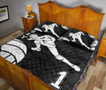 Ohaprints-Quilt-Bed-Set-Pillowcase-Volleyball-Libero-Girl-Black-Camo-Pattern-Fan-Gift-Custom-Personalized-Name-Blanket-Bedspread-Bedding-60-Queen (80'' x 90'')